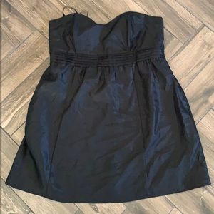 Black strapless dress